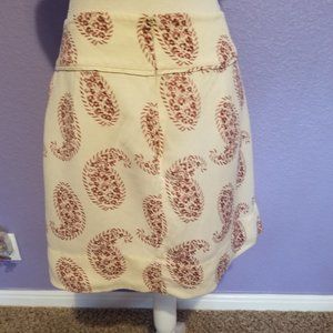 Pocket patterned short skirt